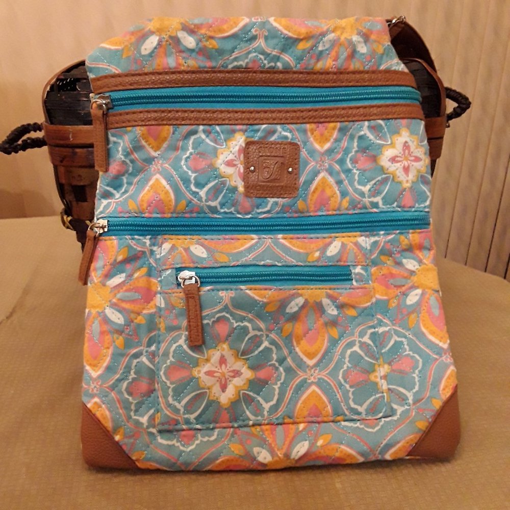 Stone Mountain Crossbody Multi Pockets Orange Multicolor